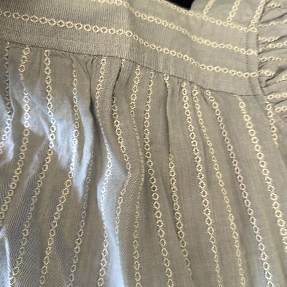 Madewell | Striped Flutter Sleeve Cross Back Top | S - Picture 8 of 9